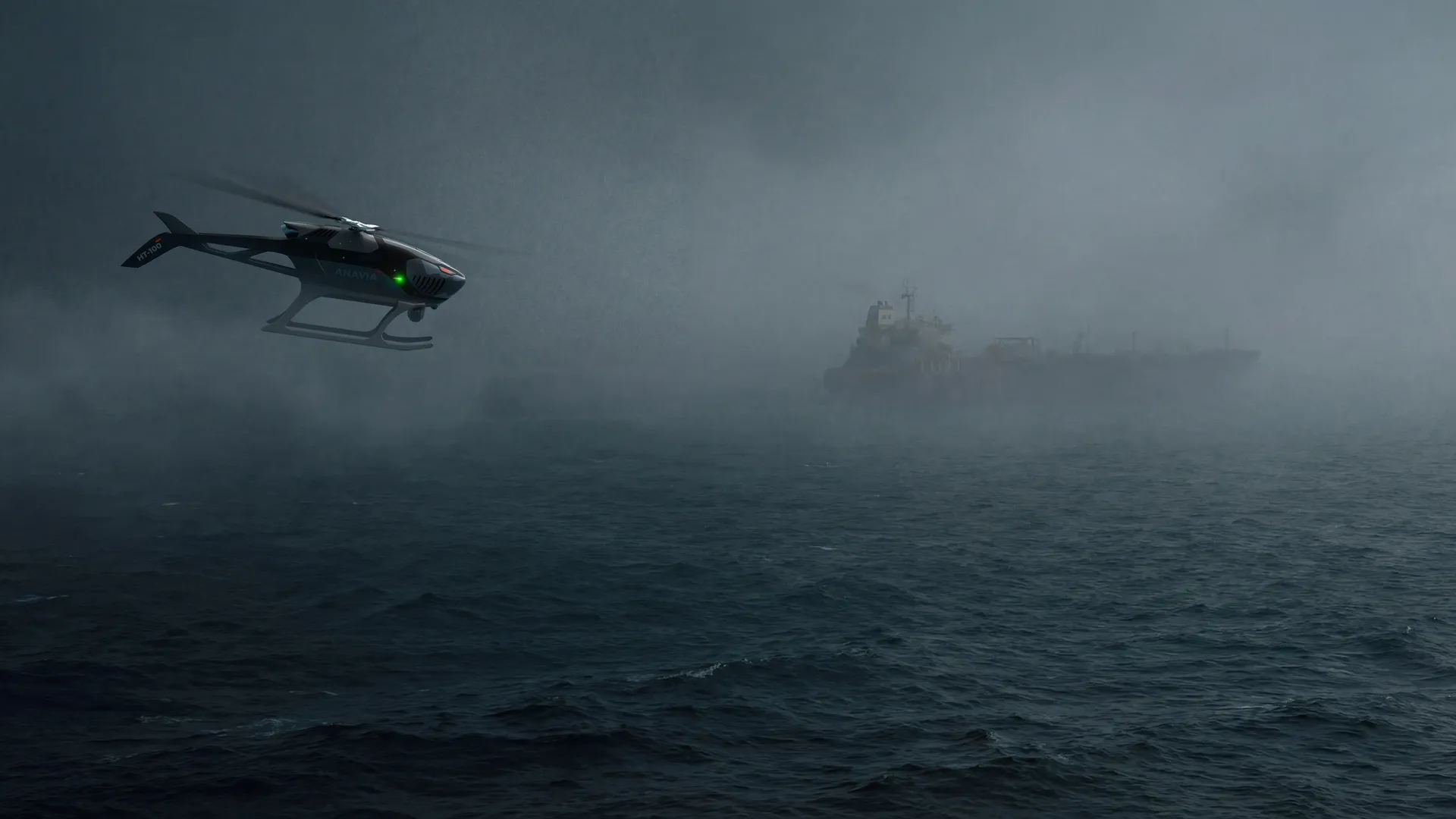 ANAVIA HT-100 Naval tracking vessel at sea